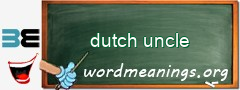 WordMeaning blackboard for dutch uncle